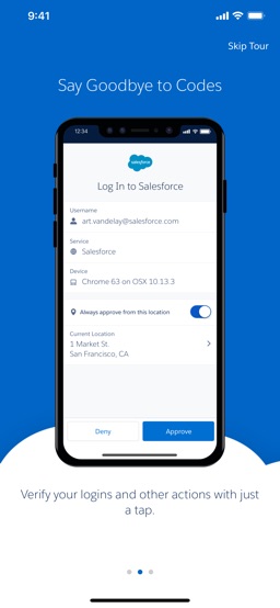 Salesforce Authenticator app screenshot