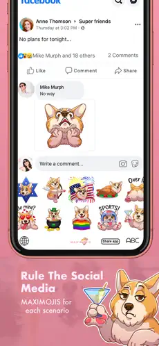Resim 6 MaxiMojis - Corgi dog stickers iphone