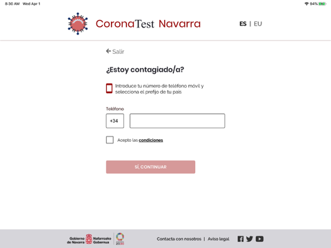 CoronaTest Navarra screenshot 3