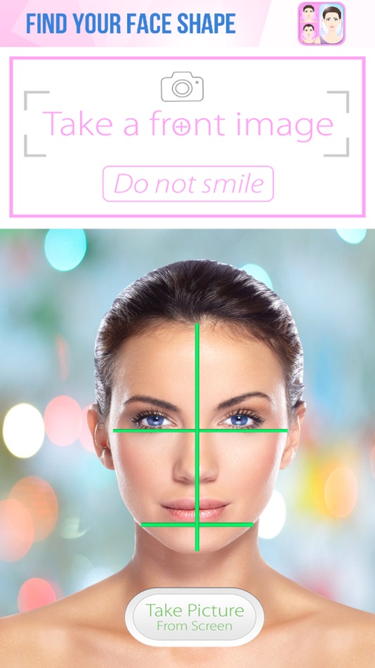 Shape your face. Приложение для определения формы лица. Detected face Shape: Square.