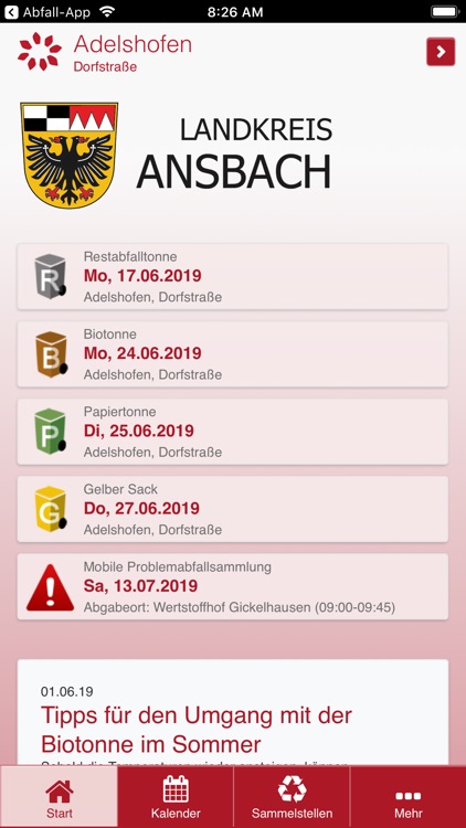 Landkreis Ansbach Abfall-App