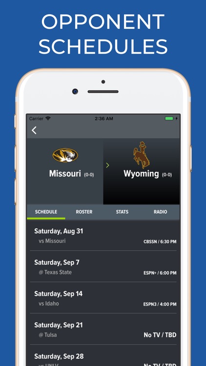 Missouri Football Schedules screenshot-5