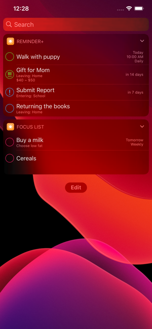 ‎Reminder: Widget+ Screenshot