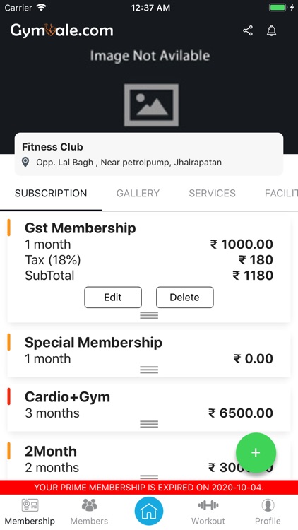 GymVale for Gym owner & member screenshot-0