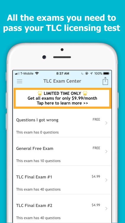 TLC Exam Center: Prep & Study