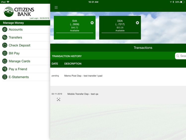 Citizens Savings Bank for iPad