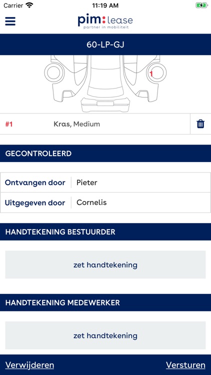 PIM Lease aflevering screenshot-3