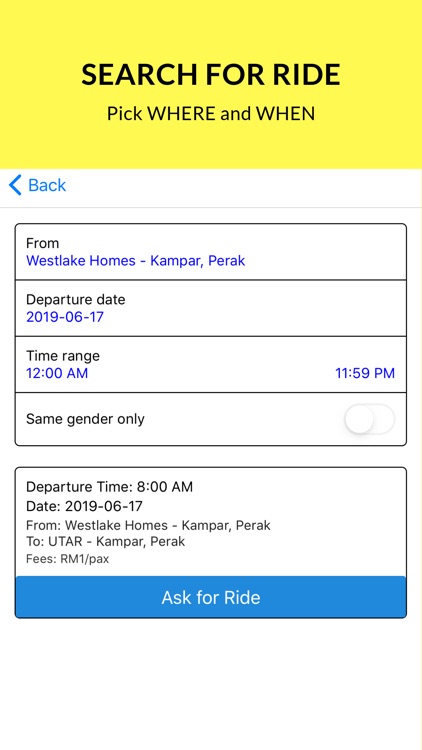 Roda - Your Daily Carpool App