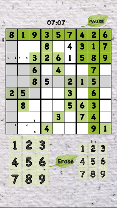 Green Sudoku screenshot 2