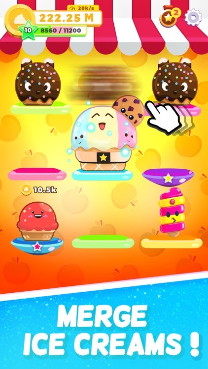 Ice Cream idle: Merge games! screenshot-0