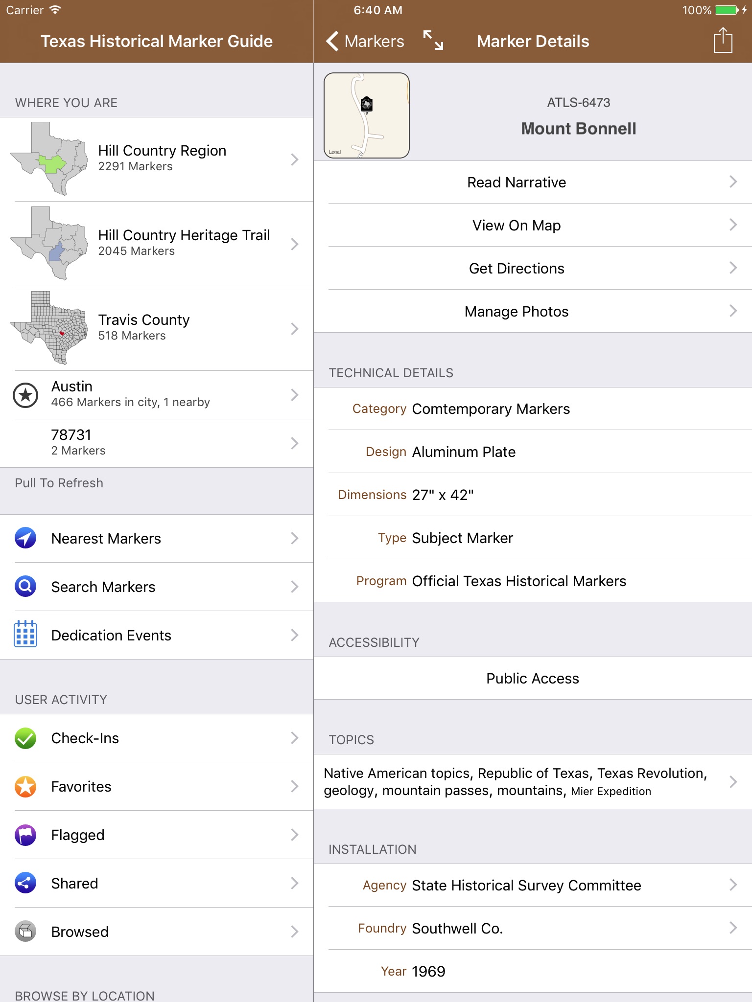 Texas Historical Marker Guide screenshot 3