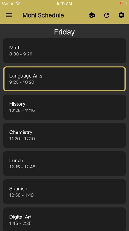 Monarch Bell Schedule