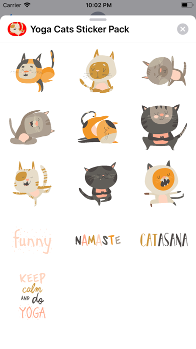 Cute Cat Yoga Stickers screenshot 2