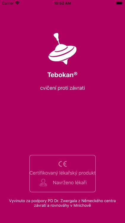 Tebokan® cvičení proti závrati