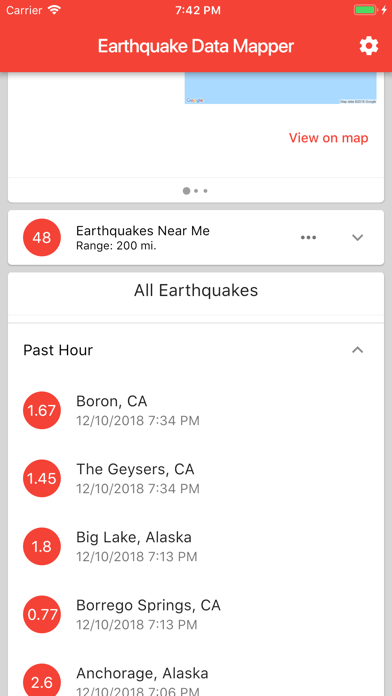 Earthquake Data Mapper screenshot 4