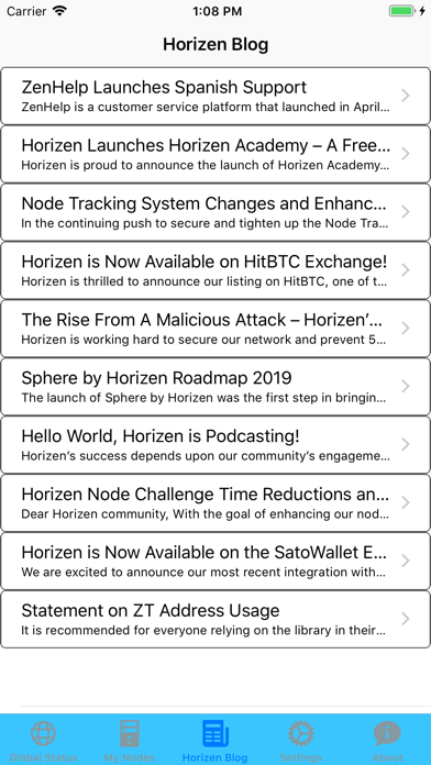 Horizen Node Monitor screenshot 4