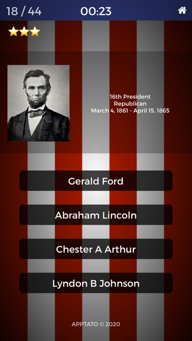 How to cancel & delete US Presidents Multiple Choice Quiz (Full Version) from iphone & ipad 3