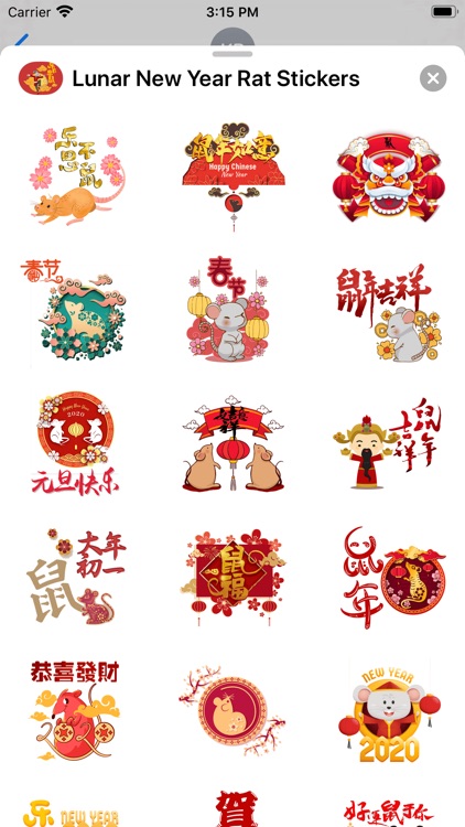 Lunar New Year Rat Stickers