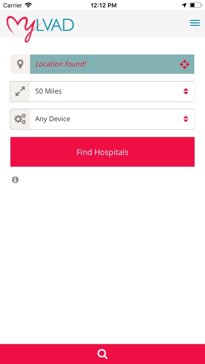 MyLVAD Hospital Locator