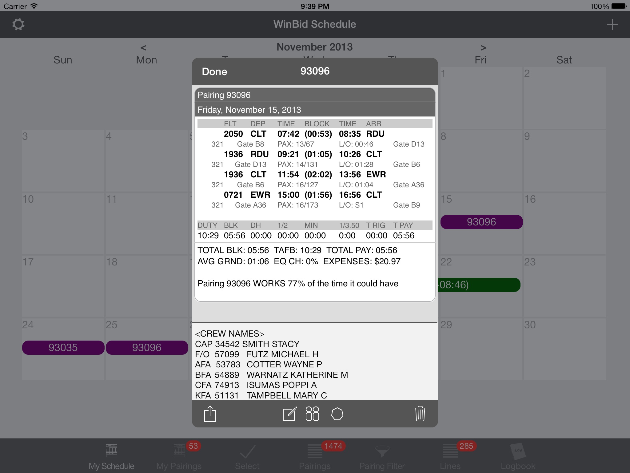 WinBid Schedule screenshot 2
