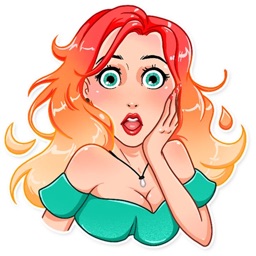 Sexy Redhead Sticker Pack