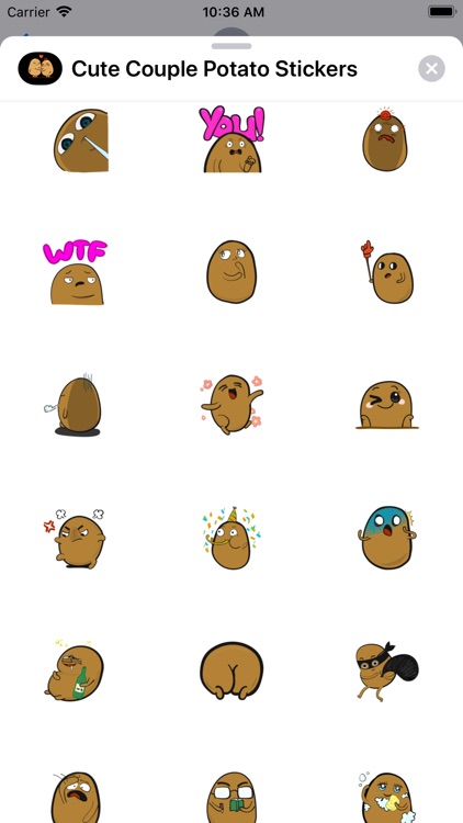 Cute Couple Potato Stickers screenshot-6