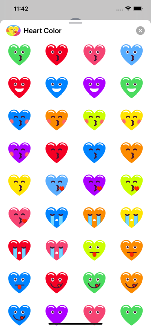 Heart Face Multicolor Stickers(圖2)-速報App