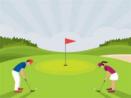 The GolfVB is a small sticker, which are show the 50 Golf sticker in cartoon