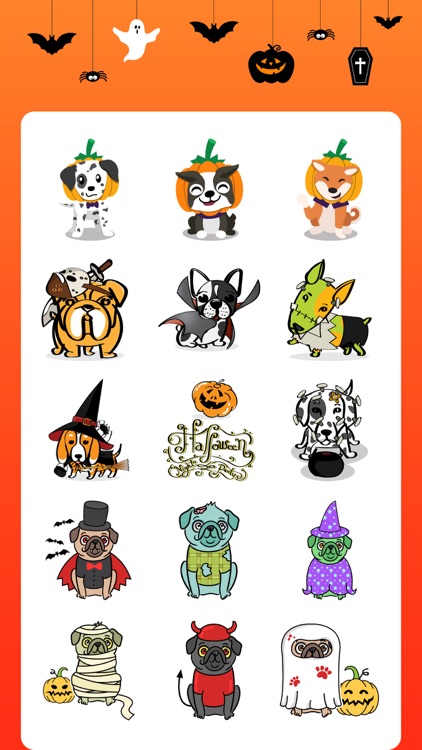 Cutest Halloween Pugs Sticker