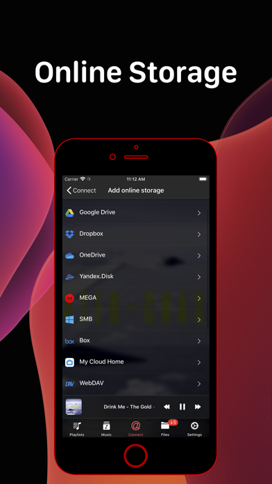 Evermusic Pro - cloud music player and streamer, download free music and read audio books from Dropbox, Box, OneDrive, Web Dav, Yandex Disk and more Screenshot 6