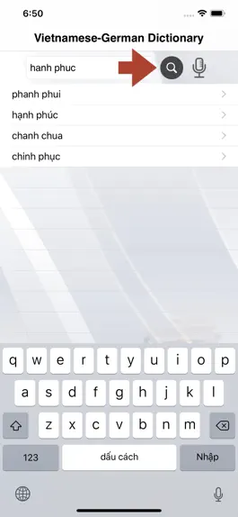 Game screenshot Vietnamese-German Dictionary++ hack