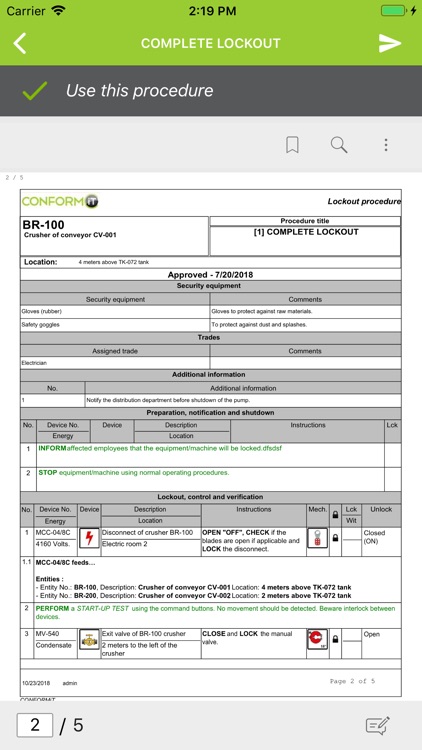 CONFORMiT Lockout/Tagout screenshot-4