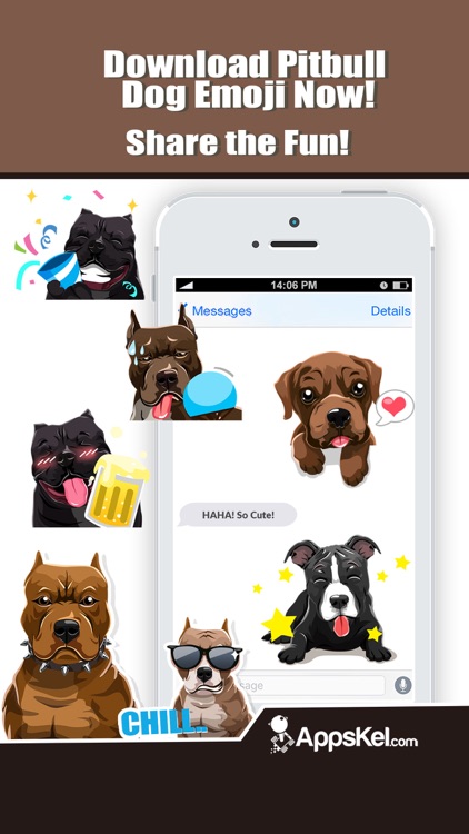 Pit Bull Dogs Emoji Stickers screenshot-4