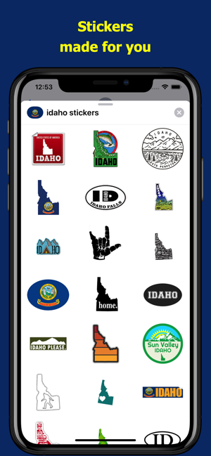 Idaho emojis - USA stickers