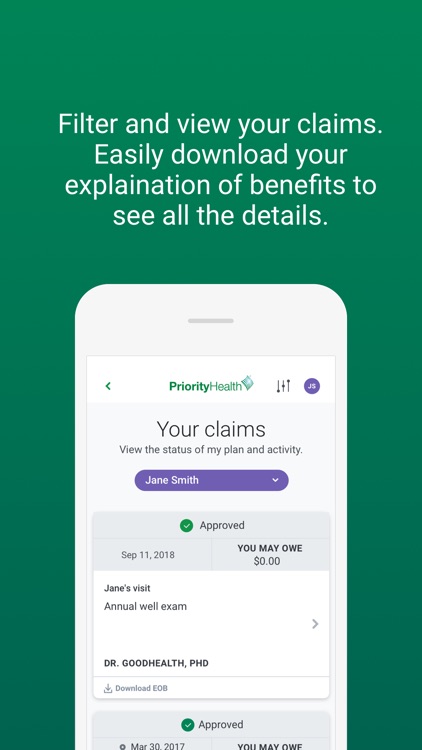 Priority Health Member Portal screenshot-3