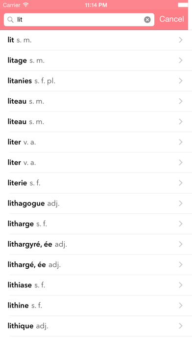 How to cancel & delete Le Littré French Dictionary from iphone & ipad 1