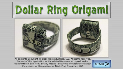 How to cancel & delete Dollar Ring Origami from iphone & ipad 1