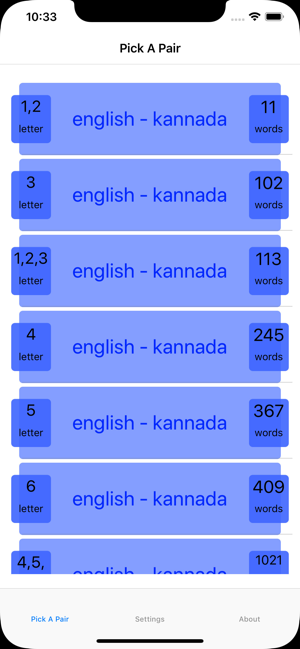 PickAPair Kannada - English