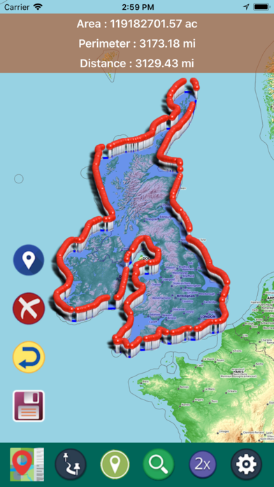 Area Distance Measuring Tool Screenshot 1