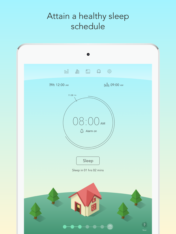 SleepTown iPad app afbeelding 1