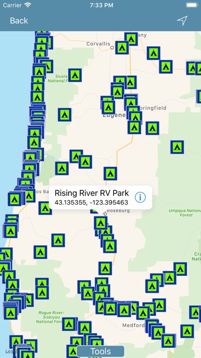 Screenshot #1 pour Oregon : Campgrounds & RV's