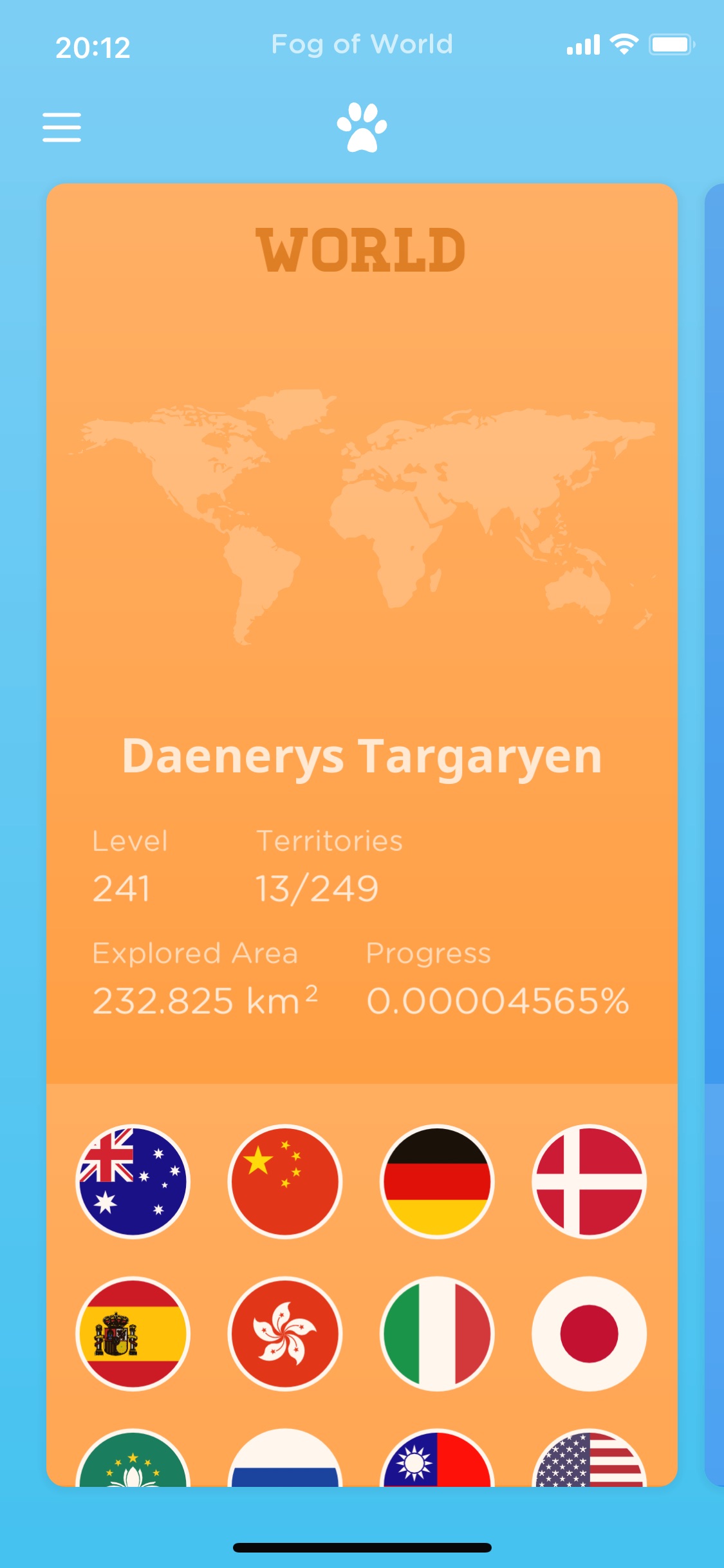 Screenshot do app Fog of World