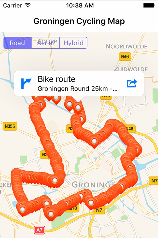 Groningen Cycling Map screenshot 3