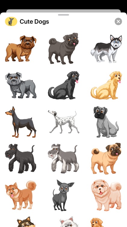 Cute Dog Puppy Doggy Stickers