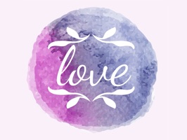 Watercolor Love Notes is a beautiful set of stickers of love notes including hello, love, thanks and good night