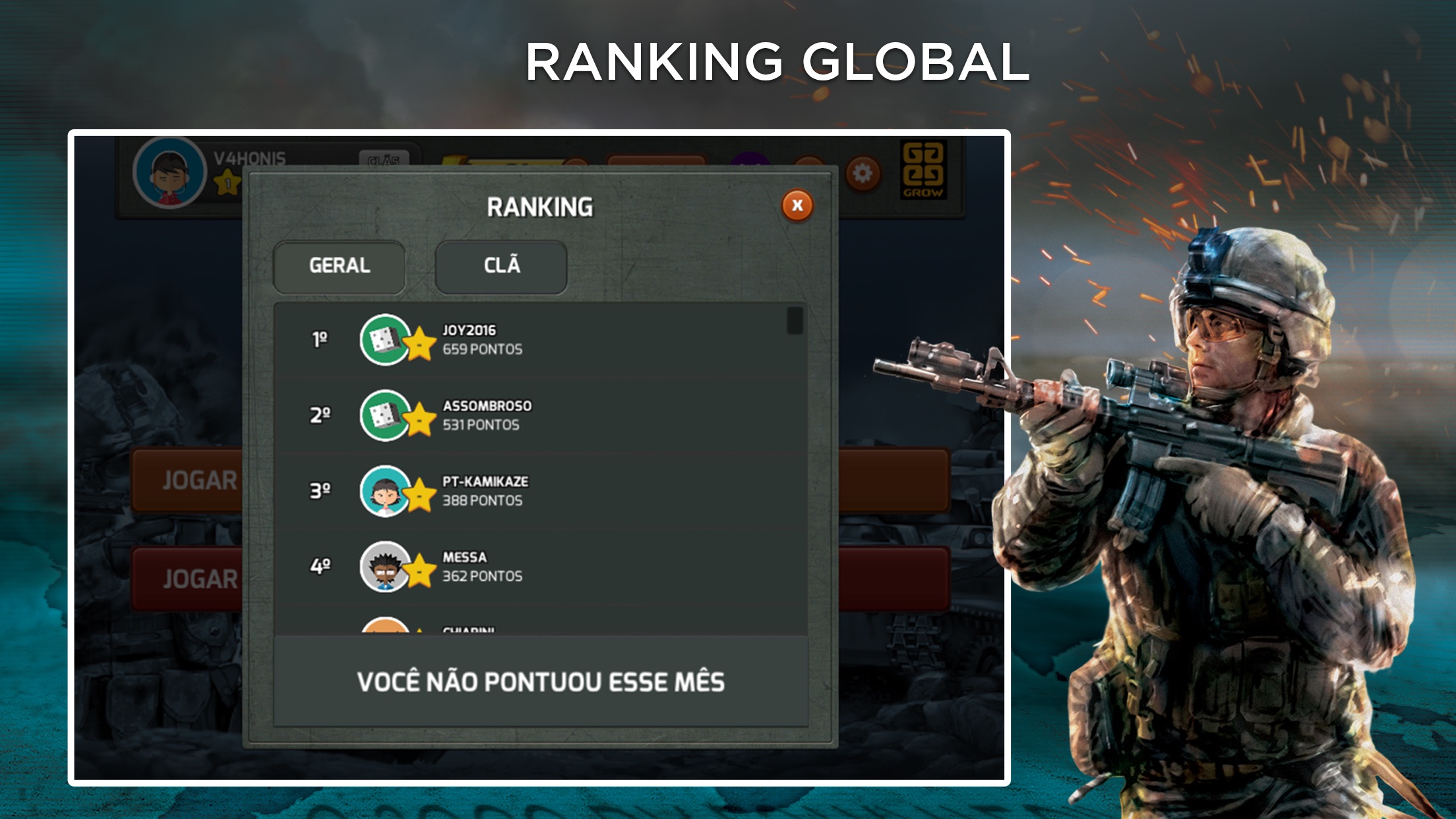 Screenshot do app War