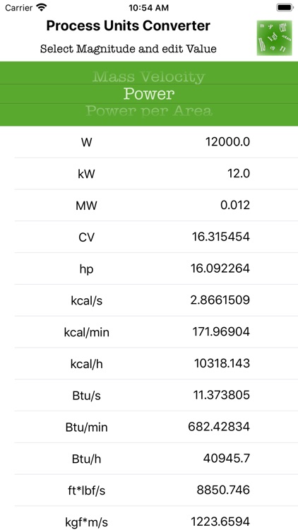 Process Units Converter
