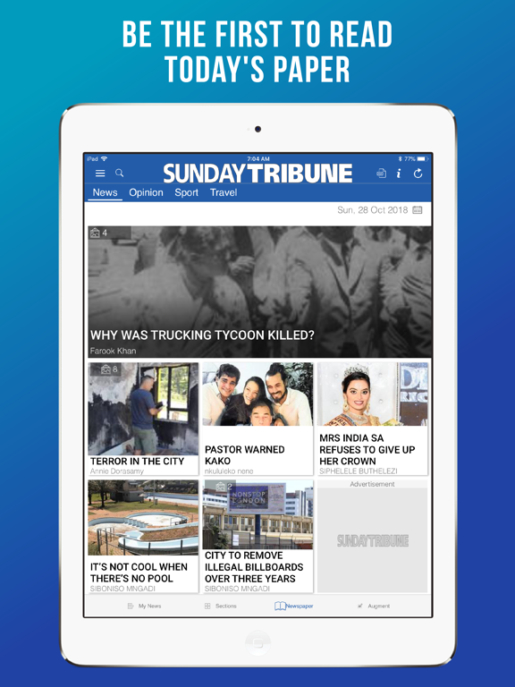 iPad Image of Sunday Tribune SA