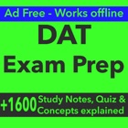 DAT Exam Prep : +1600 Notes, Flashcards & Quizzes