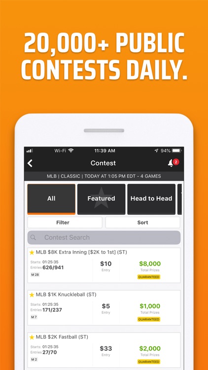 DraftKings Fantasy Sports screenshot-3